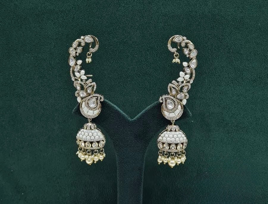 Kundan Earcuff 09381 - KRISHNA'S SWETA JEWELLERY