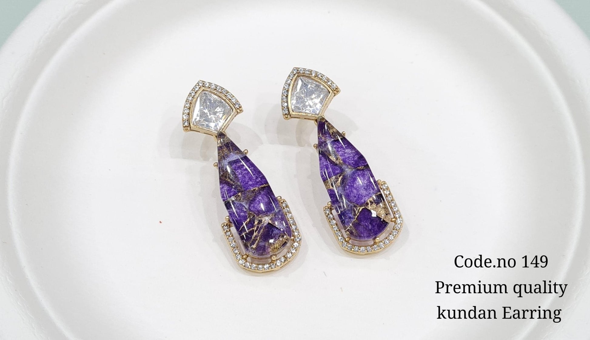 Kundan Earring 00110 - KRISHNA'S SWETA JEWELLERY