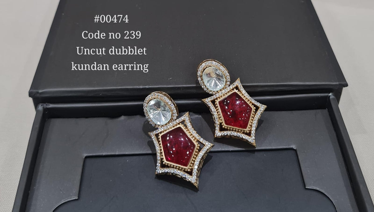 Kundan earring 00474 - KRISHNA'S SWETA JEWELLERY