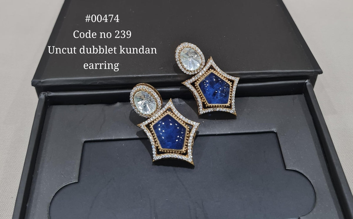 Kundan earring 00474 - KRISHNA'S SWETA JEWELLERY