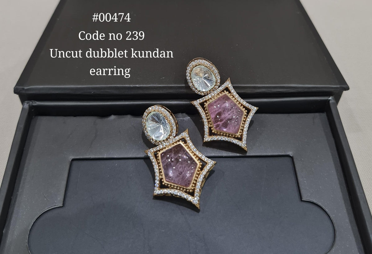 Kundan earring 00474 - KRISHNA'S SWETA JEWELLERY