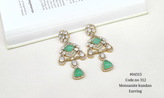 Kundan Earring 04315 - KRISHNA'S SWETA JEWELLERY