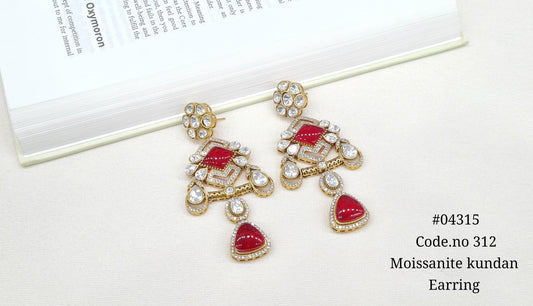 Kundan Earring 04315 - KRISHNA'S SWETA JEWELLERY