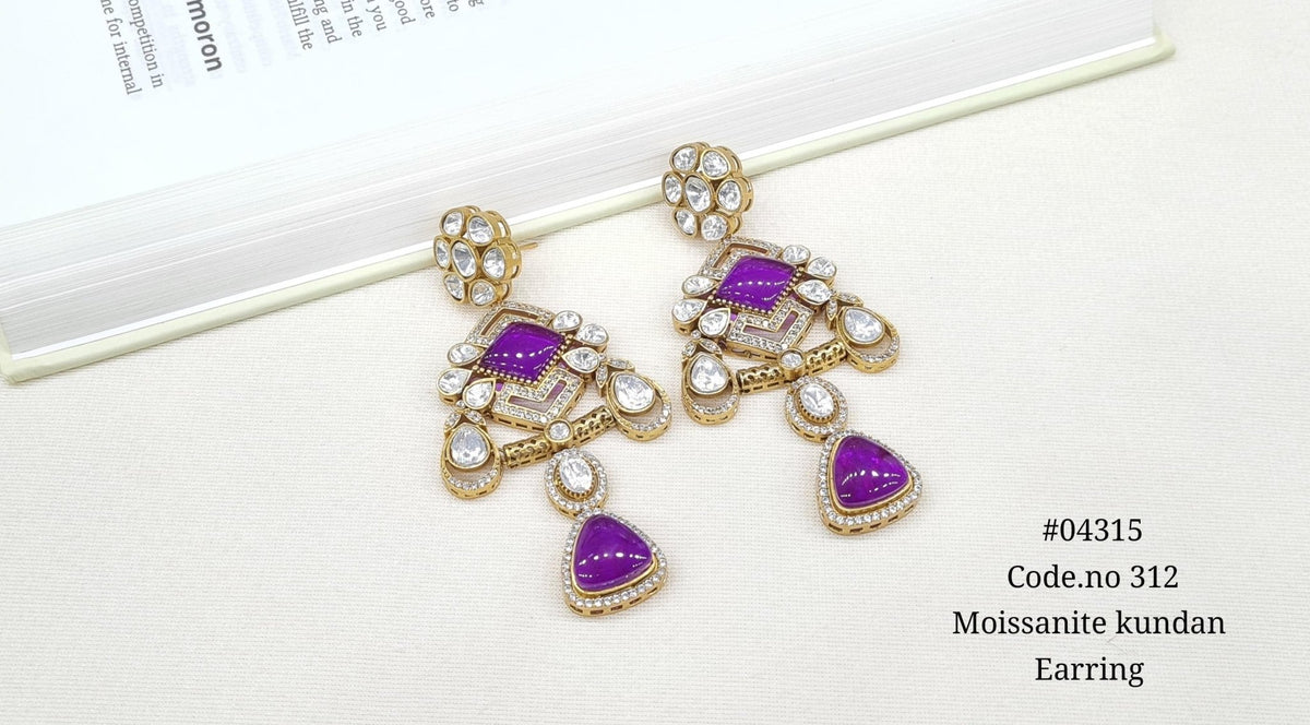 Kundan Earring 04315 - KRISHNA'S SWETA JEWELLERY