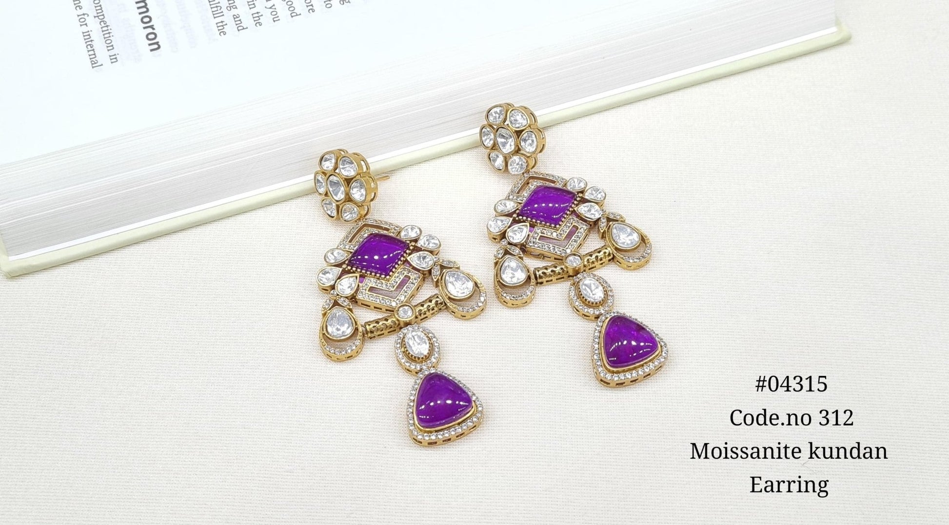 Kundan Earring 04315 - KRISHNA'S SWETA JEWELLERY