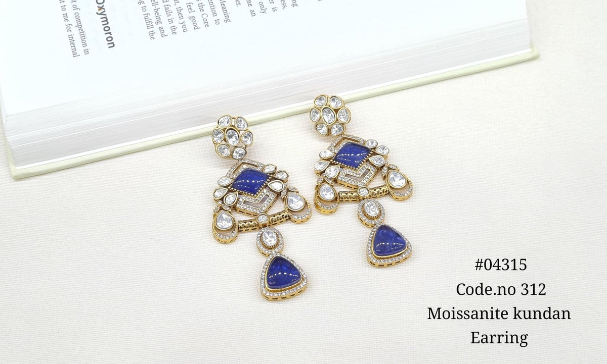 Kundan Earring 04315 - KRISHNA'S SWETA JEWELLERY