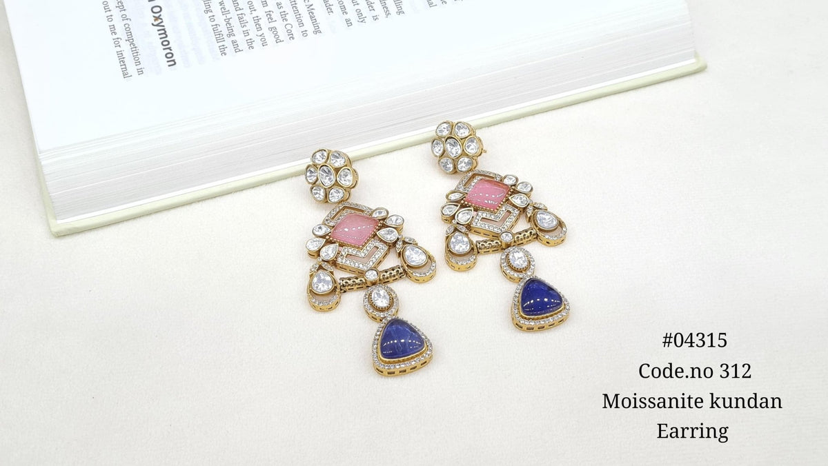 Kundan Earring 04315 - KRISHNA'S SWETA JEWELLERY