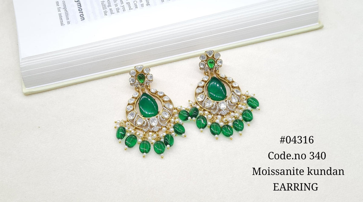 Kundan Earring 04316 - KRISHNA'S SWETA JEWELLERY