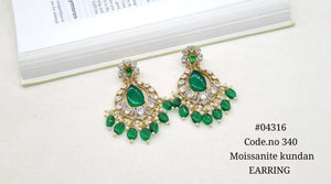 Kundan Earring 04316 - KRISHNA'S SWETA JEWELLERY