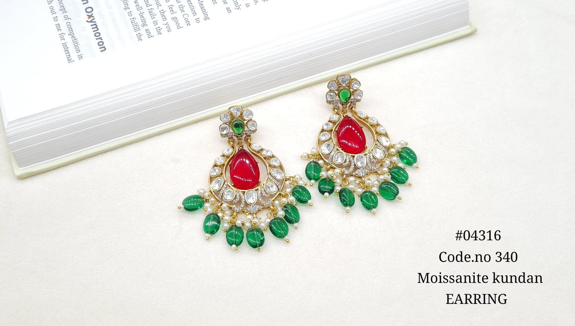 Kundan Earring 04316 - KRISHNA'S SWETA JEWELLERY