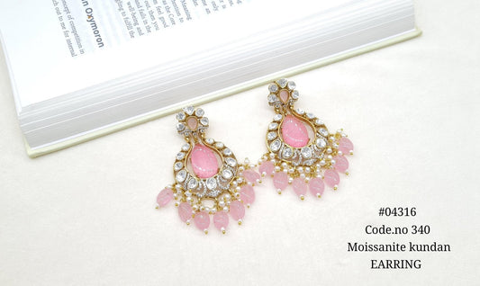 Kundan Earring 04316 - KRISHNA'S SWETA JEWELLERY
