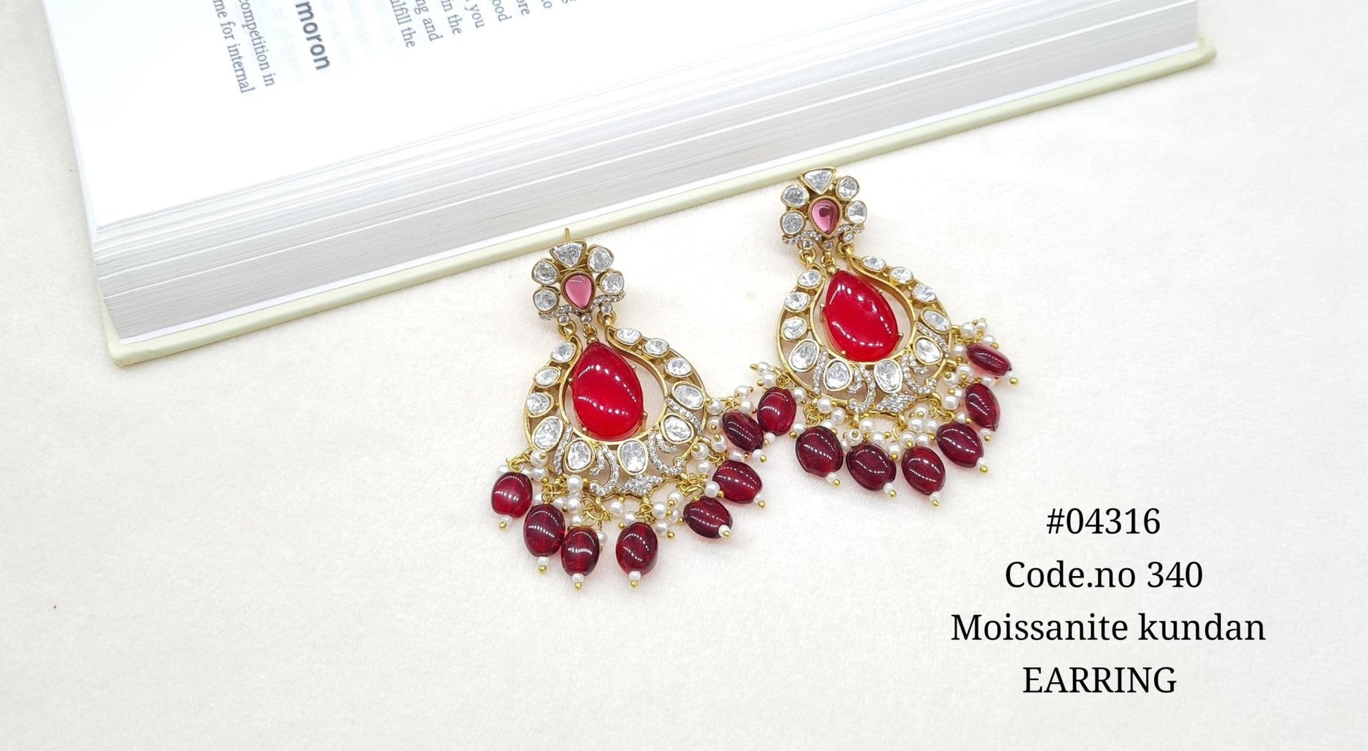 Kundan Earring 04316 - KRISHNA'S SWETA JEWELLERY