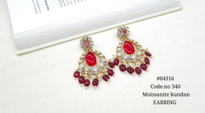 Kundan Earring 04316 - KRISHNA'S SWETA JEWELLERY