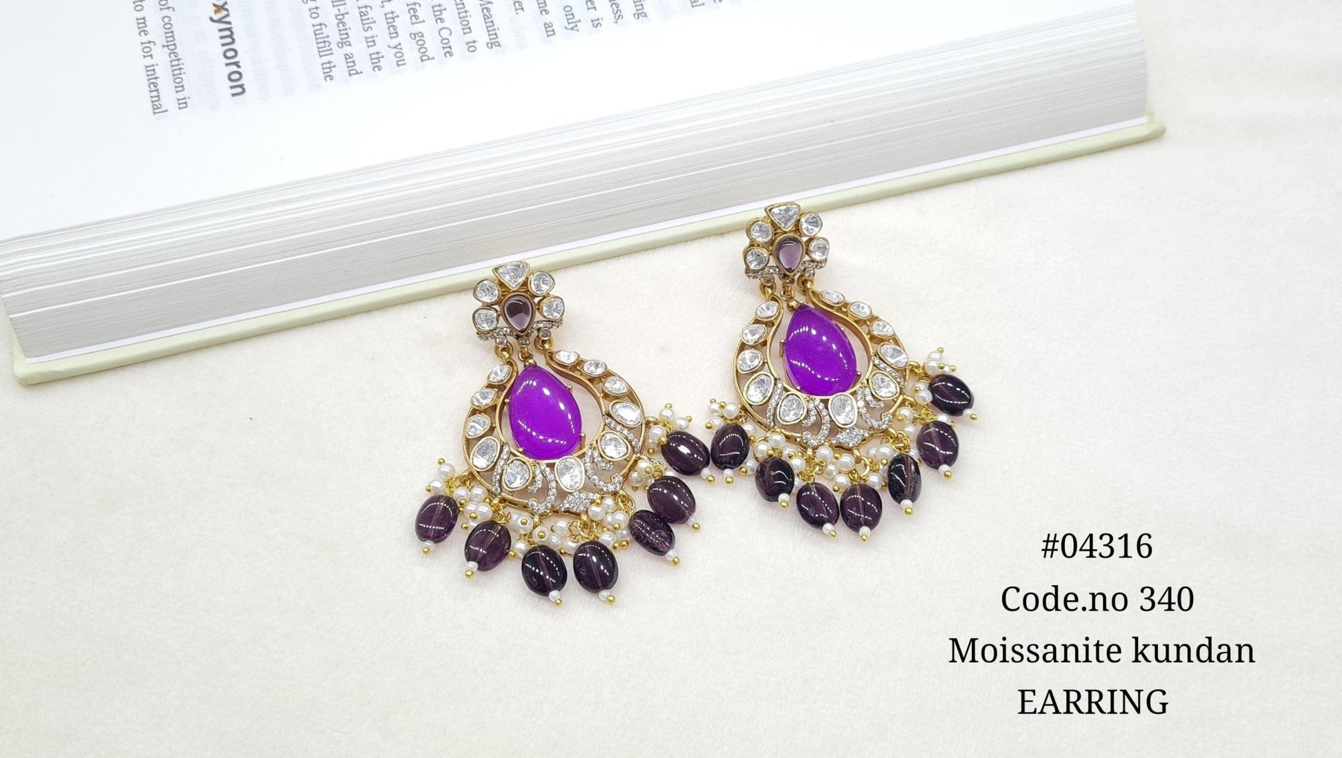 Kundan Earring 04316 - KRISHNA'S SWETA JEWELLERY