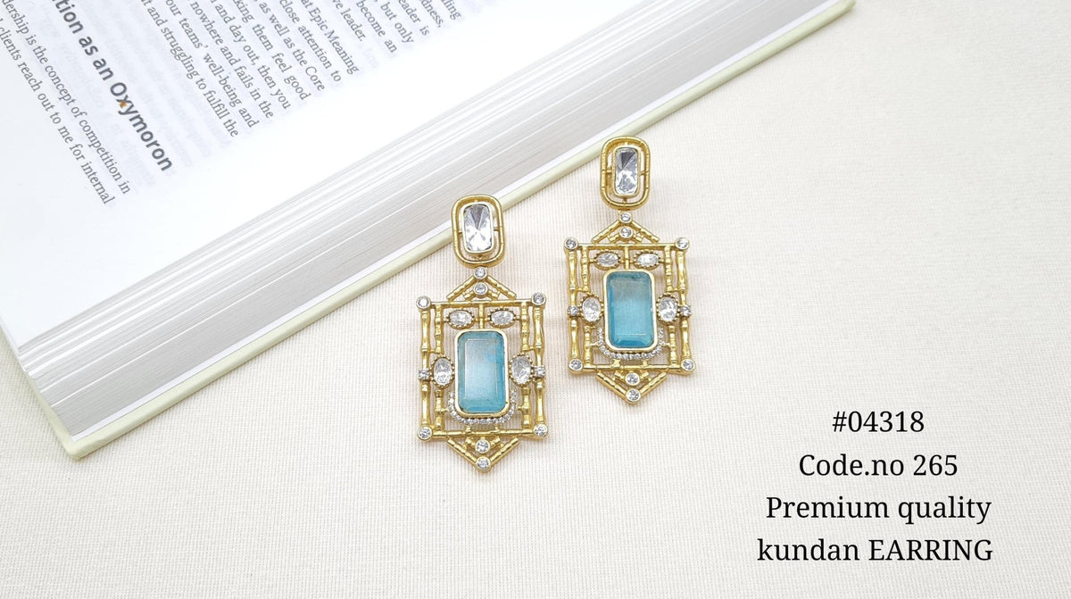 Kundan Earring 04318 - KRISHNA'S SWETA JEWELLERY