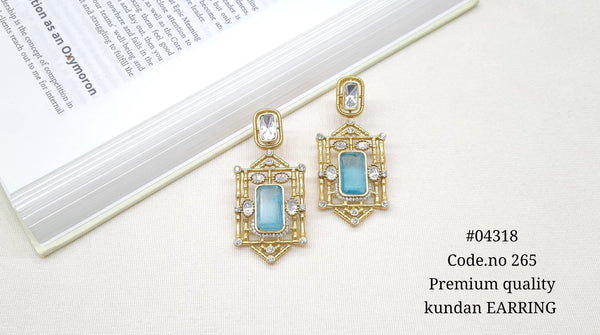 Kundan Earring 04318 - KRISHNA'S SWETA JEWELLERY
