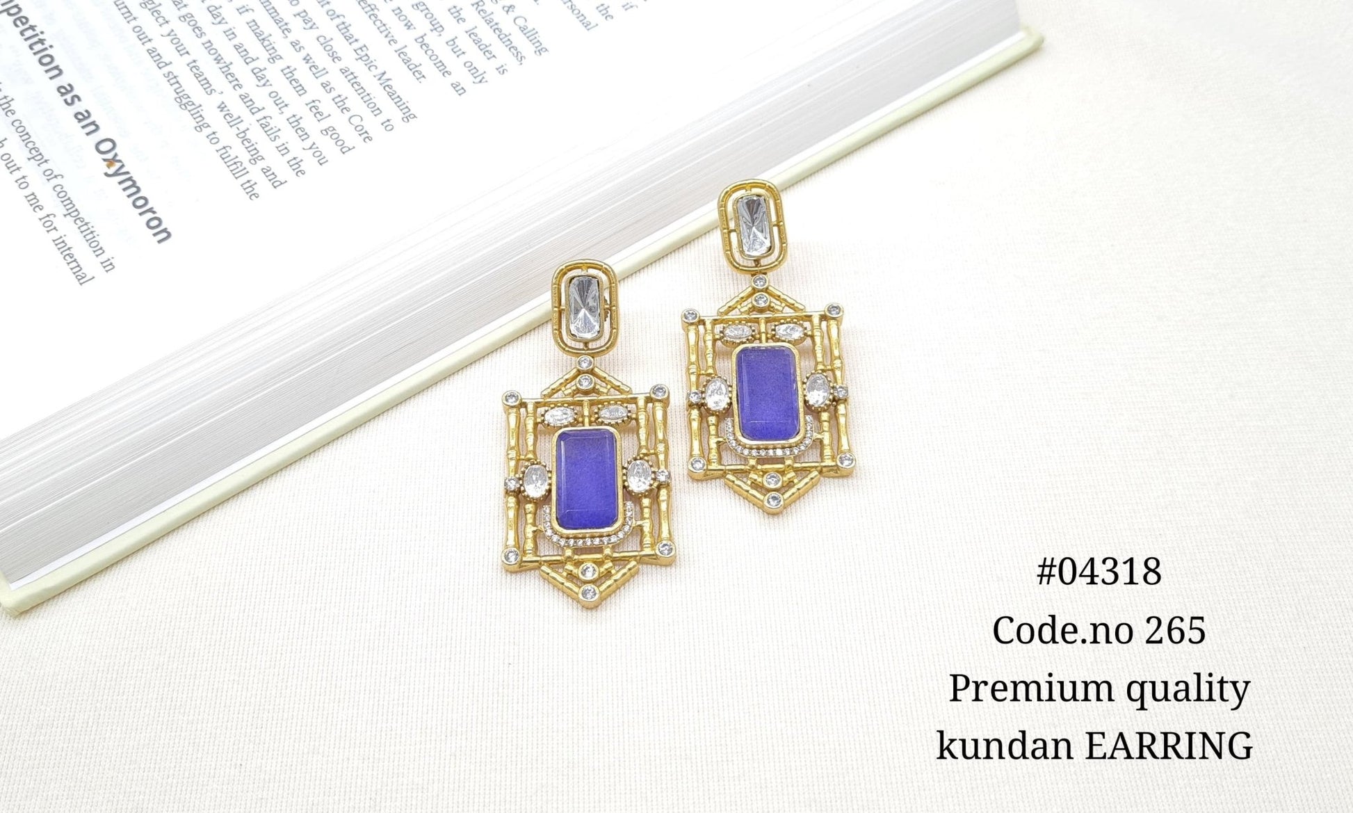 Kundan Earring 04318 - KRISHNA'S SWETA JEWELLERY