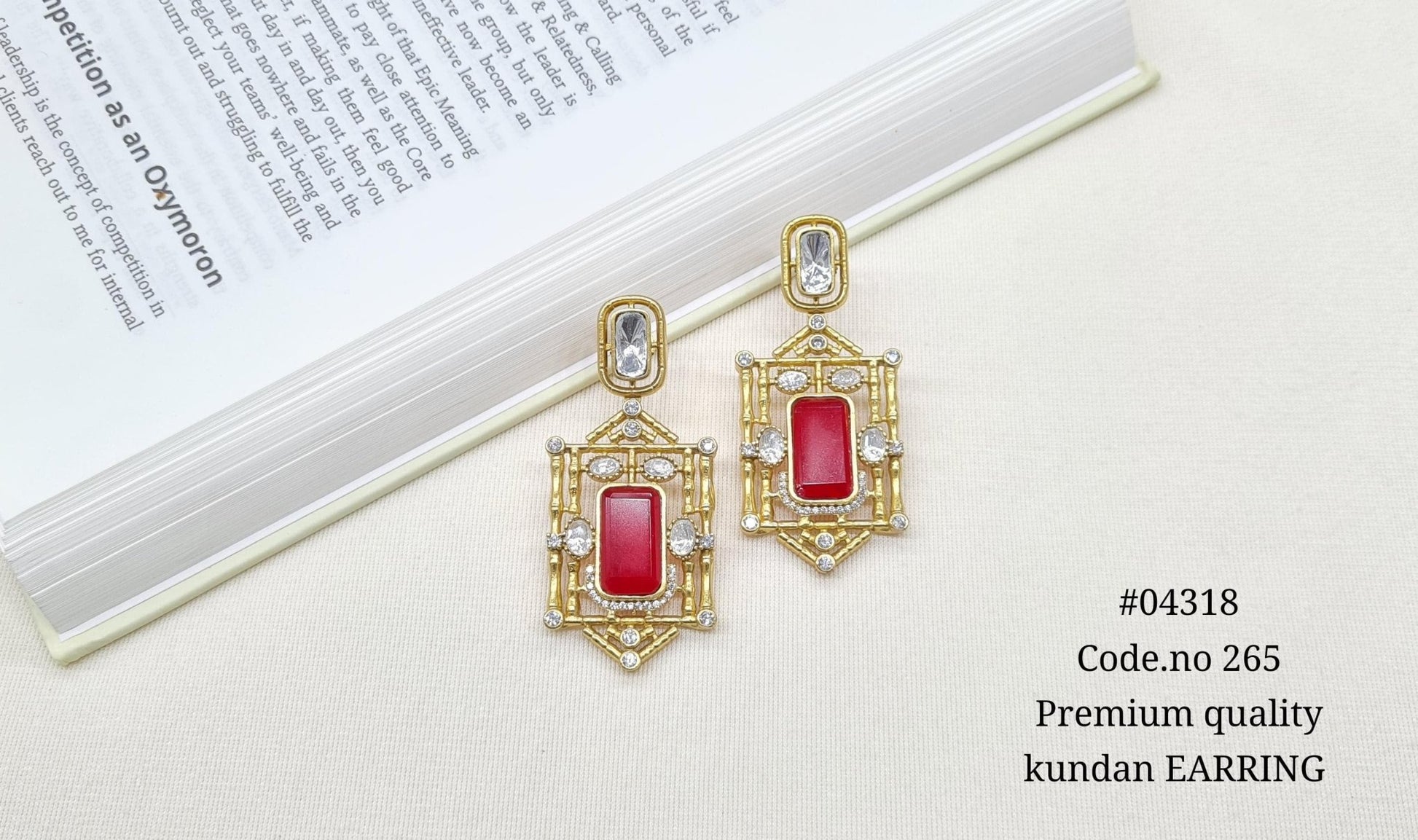 Kundan Earring 04318 - KRISHNA'S SWETA JEWELLERY