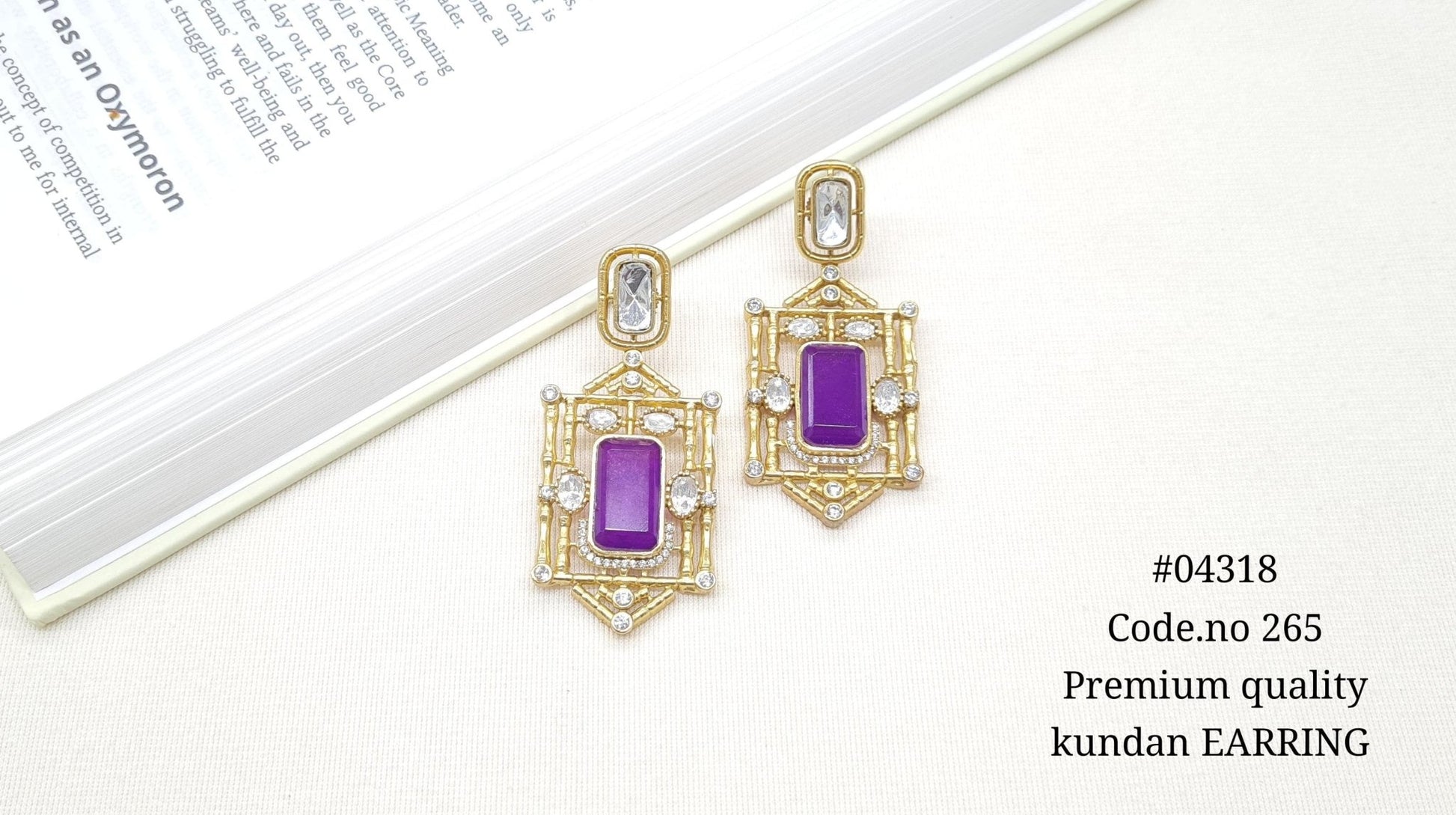 Kundan Earring 04318 - KRISHNA'S SWETA JEWELLERY