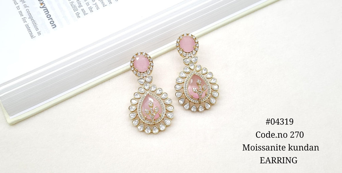 Kundan Earring 04319 - KRISHNA'S SWETA JEWELLERY
