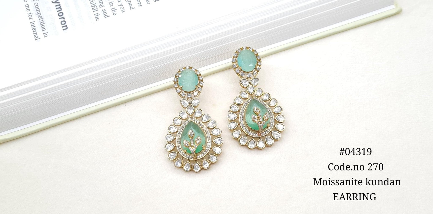 Kundan Earring 04319 - KRISHNA'S SWETA JEWELLERY