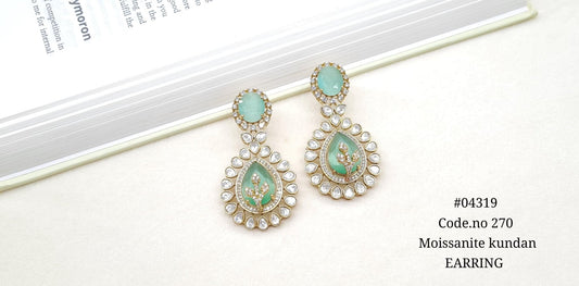 Kundan Earring 04319 - KRISHNA'S SWETA JEWELLERY