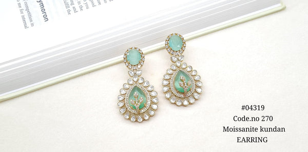 Kundan Earring 04319 - KRISHNA'S SWETA JEWELLERY
