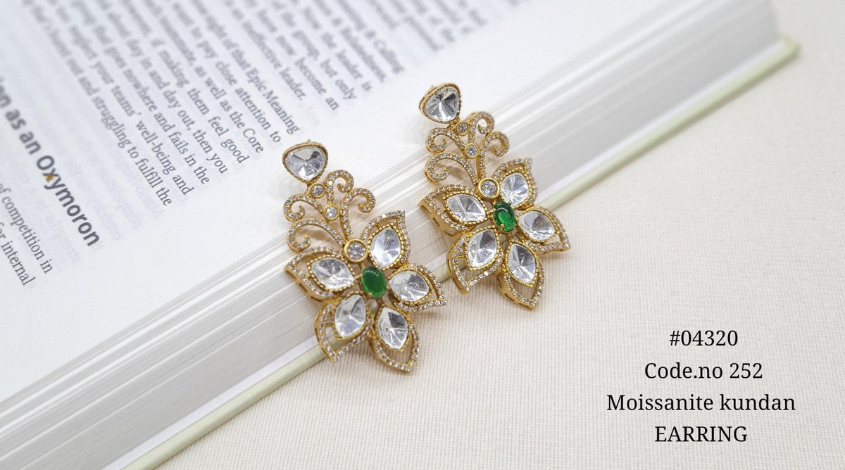 Kundan Earring 04320 - KRISHNA'S SWETA JEWELLERY