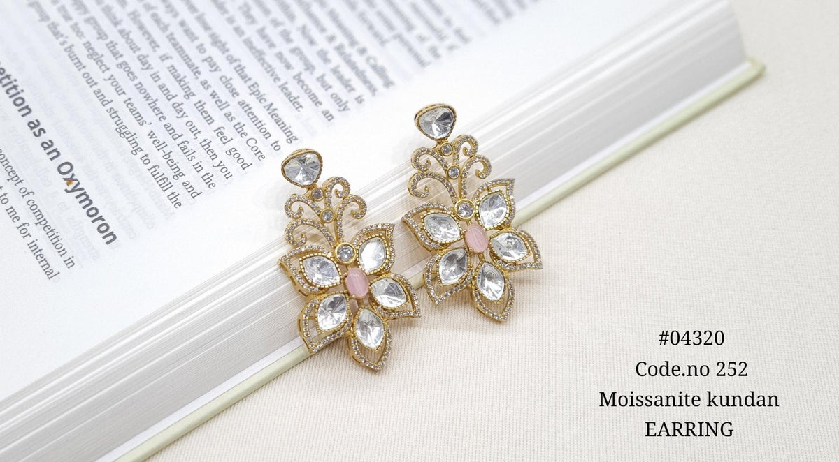 Kundan Earring 04320 - KRISHNA'S SWETA JEWELLERY