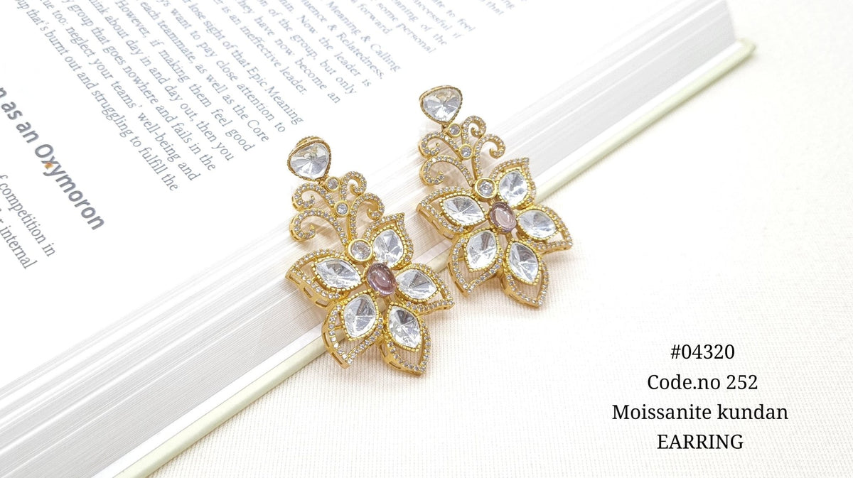 Kundan Earring 04320 - KRISHNA'S SWETA JEWELLERY