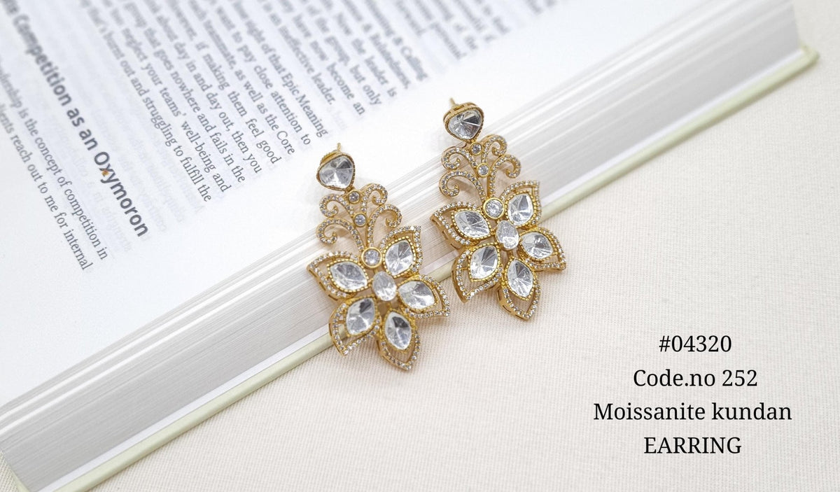 Kundan Earring 04320 - KRISHNA'S SWETA JEWELLERY