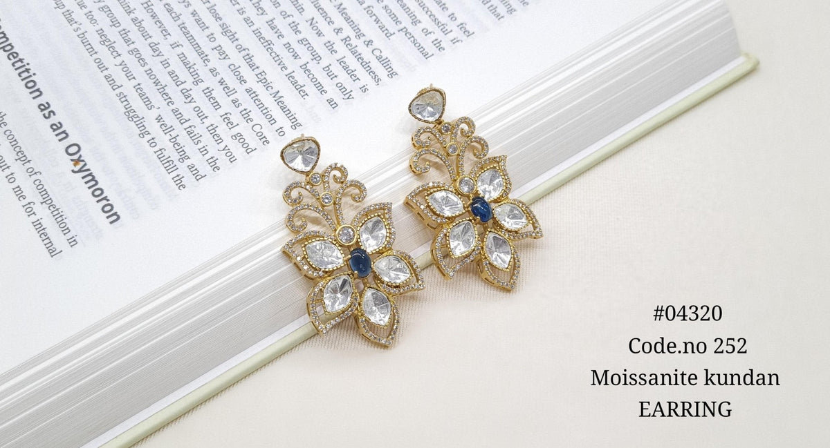 Kundan Earring 04320 - KRISHNA'S SWETA JEWELLERY