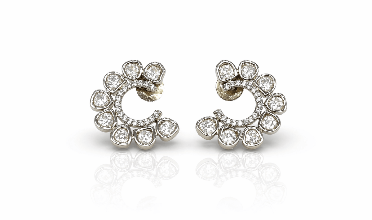 Kundan Earring 08539 - KRISHNA'S SWETA JEWELLERY
