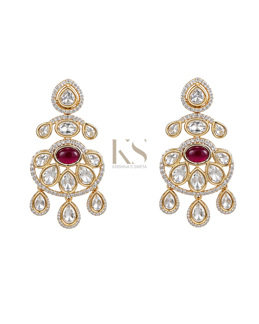 Kundan Earring 09507 - KRISHNA'S SWETA JEWELLERY