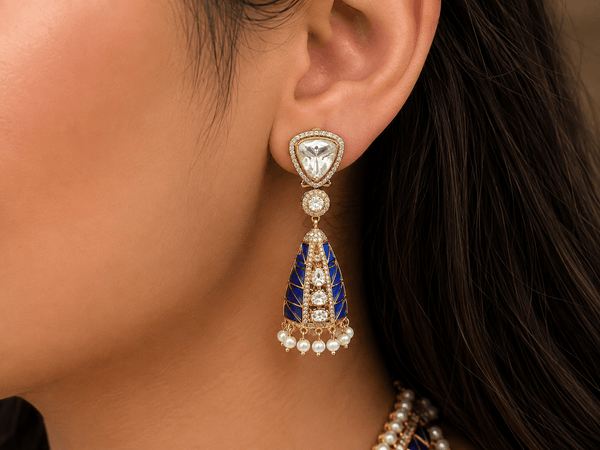 Kundan earrings 00127 - KRISHNA'S SWETA JEWELLERY