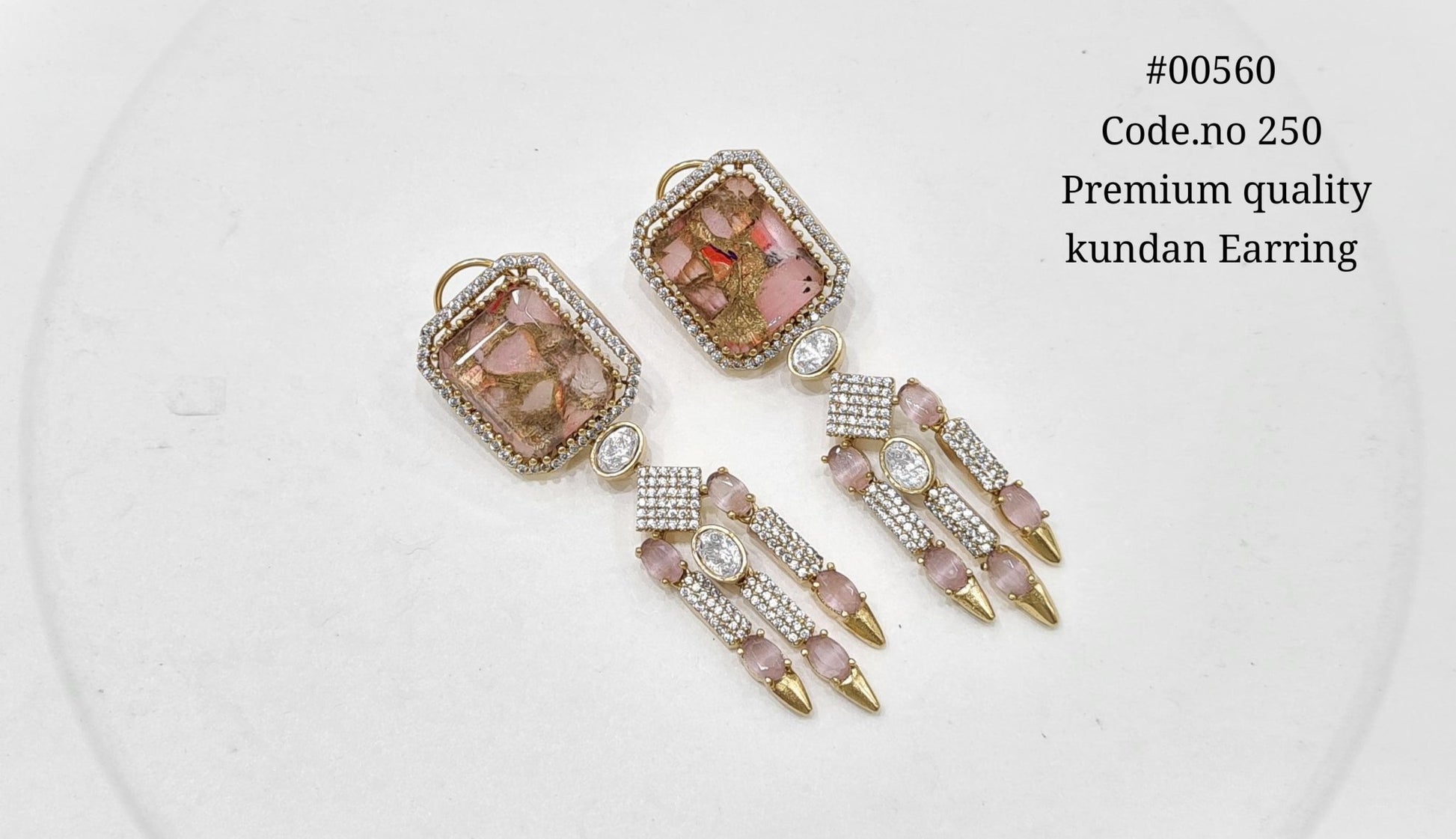 Kundan earrings 00560 - KRISHNA'S SWETA JEWELLERY