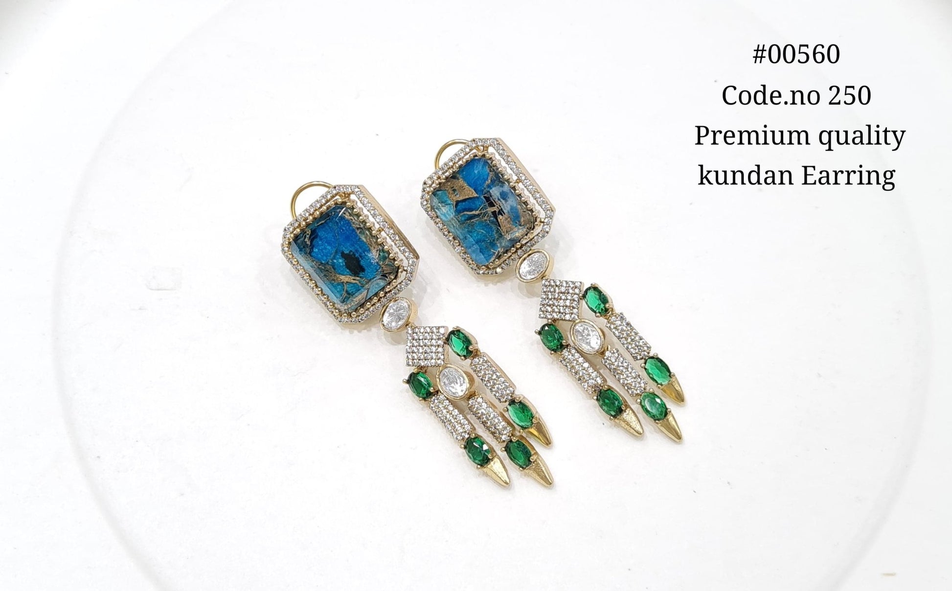Kundan earrings 00560 - KRISHNA'S SWETA JEWELLERY