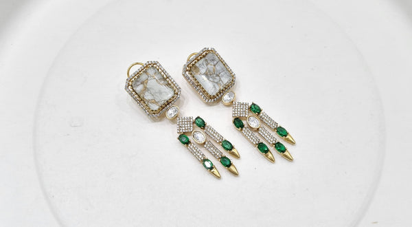 Kundan earrings 00560 - KRISHNA'S SWETA JEWELLERY