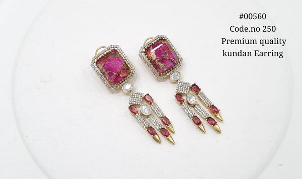 Kundan earrings 00560 - KRISHNA'S SWETA JEWELLERY