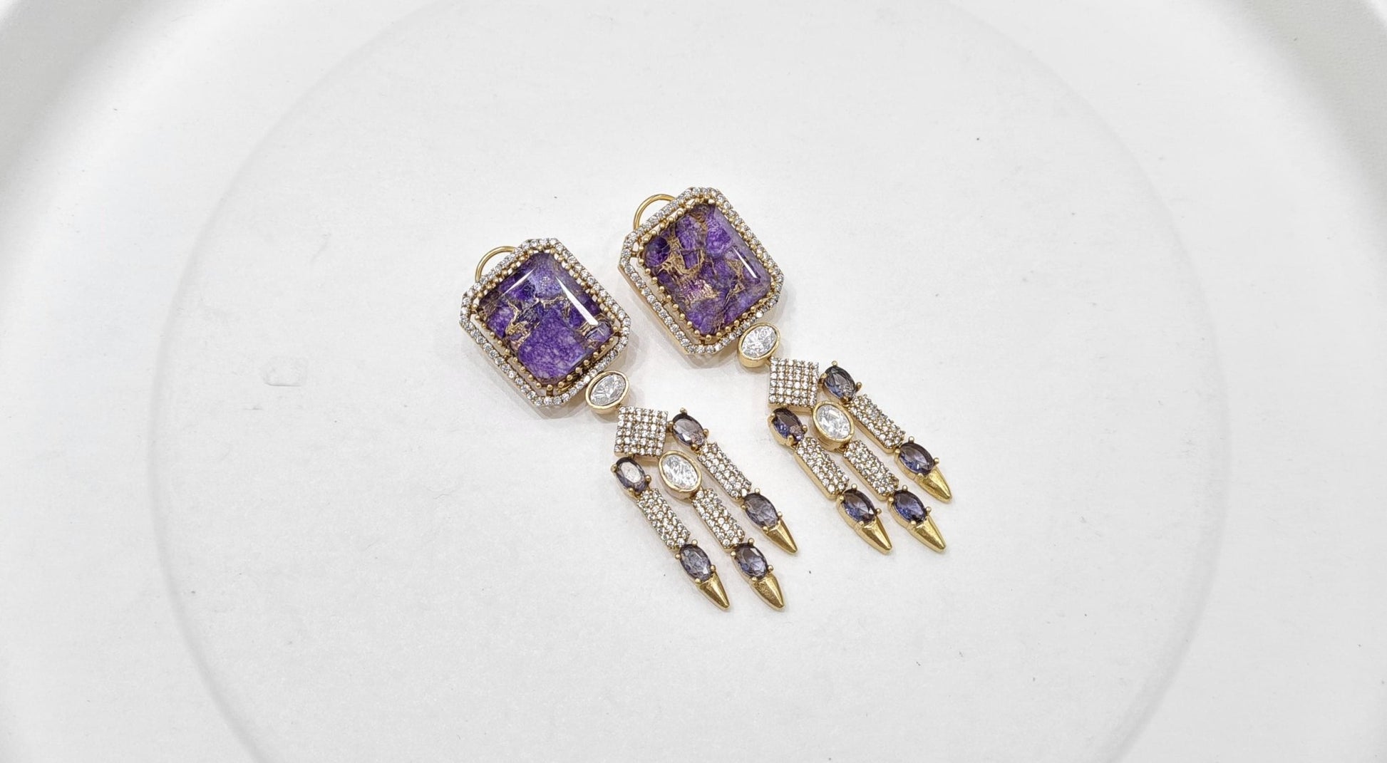 Kundan earrings 00560 - KRISHNA'S SWETA JEWELLERY