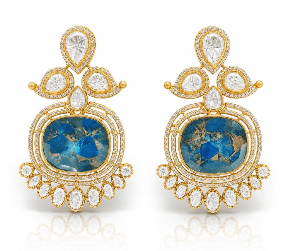 kundan earrings 01037 - KRISHNA'S SWETA JEWELLERY
