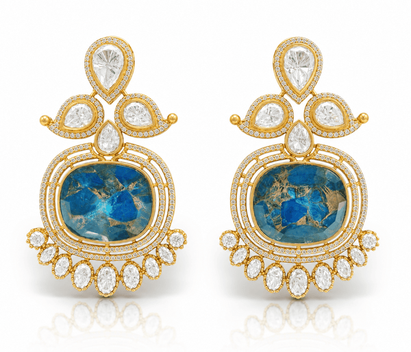 kundan earrings 01037 - KRISHNA'S SWETA JEWELLERY