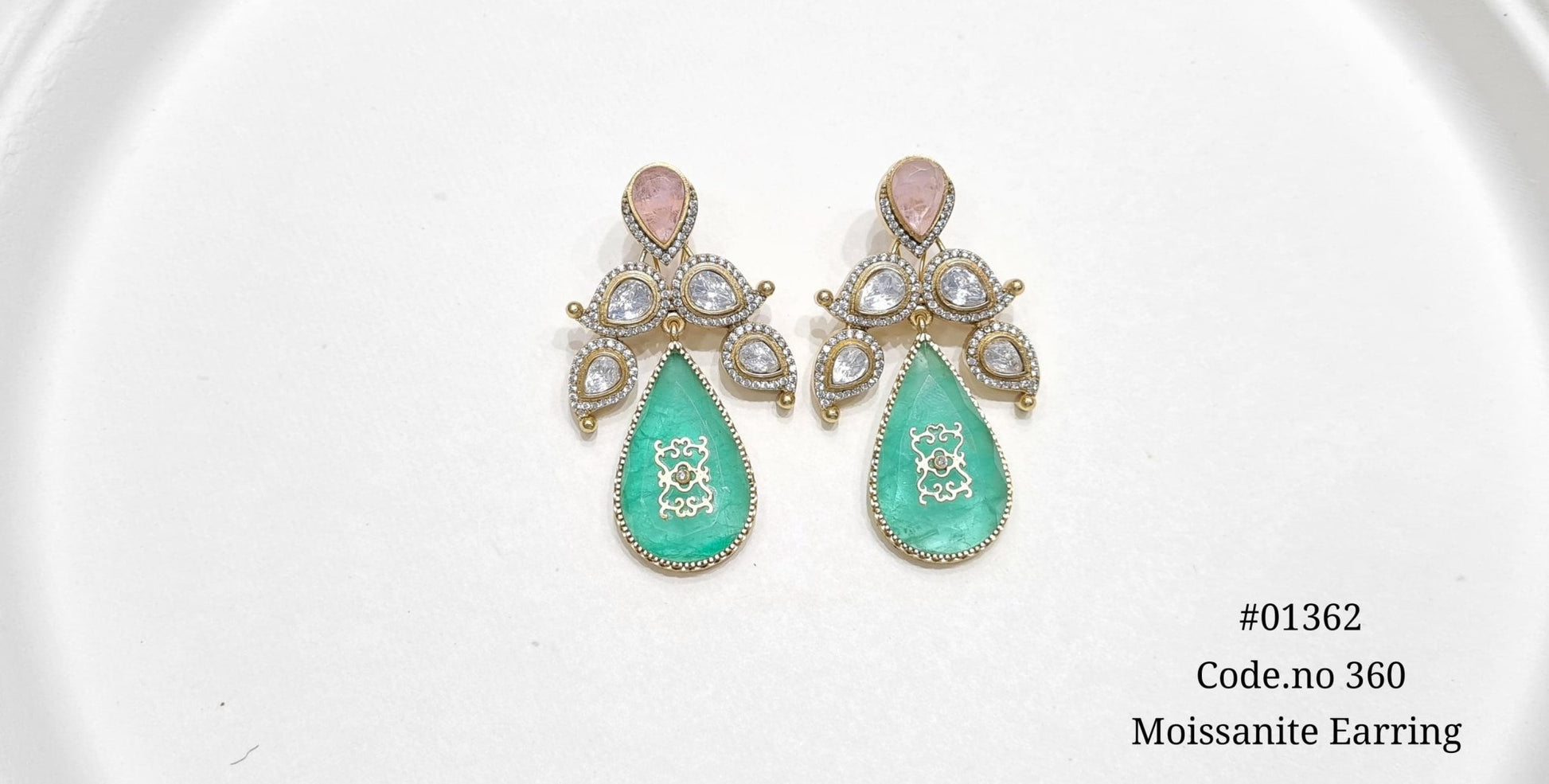 Kundan earrings 01362 - KRISHNA'S SWETA JEWELLERY
