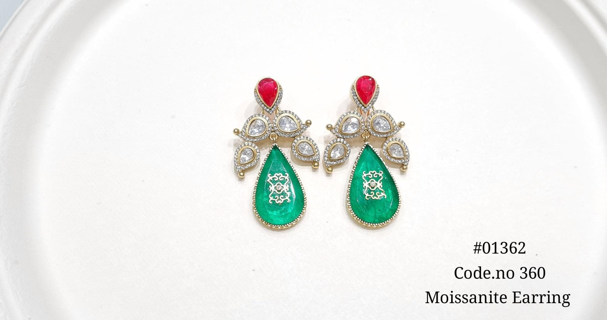 Kundan earrings 01362 - KRISHNA'S SWETA JEWELLERY