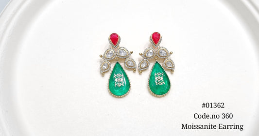 Kundan earrings 01362 - KRISHNA'S SWETA JEWELLERY