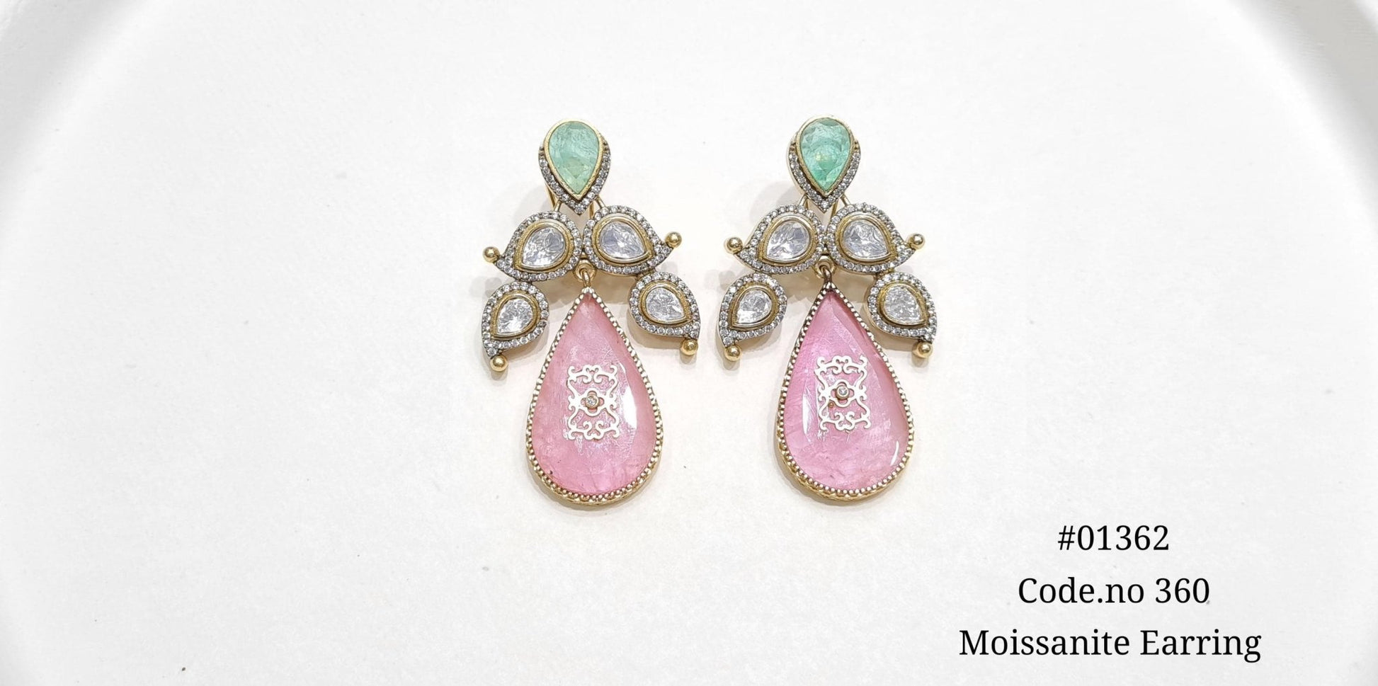 Kundan earrings 01362 - KRISHNA'S SWETA JEWELLERY