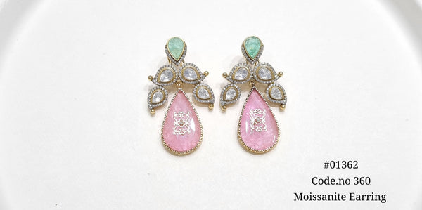 Kundan earrings 01362 - KRISHNA'S SWETA JEWELLERY