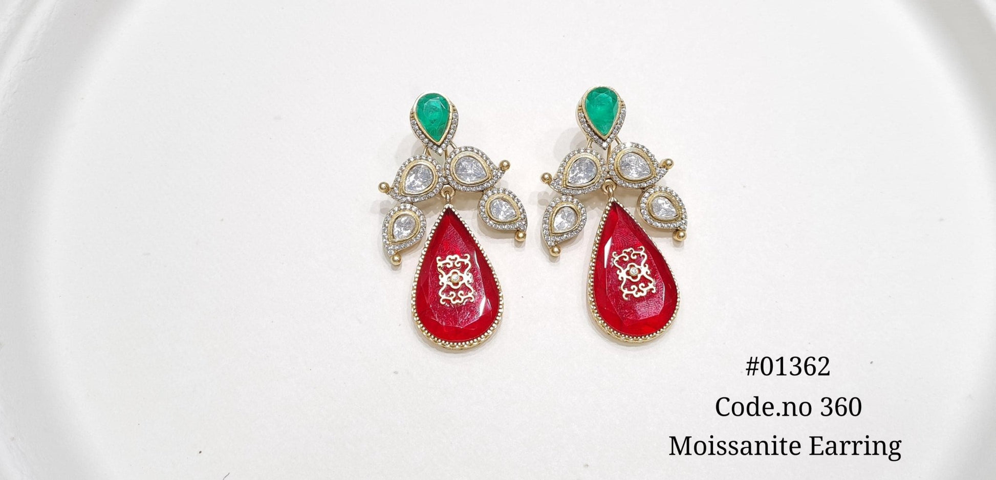 Kundan earrings 01362 - KRISHNA'S SWETA JEWELLERY