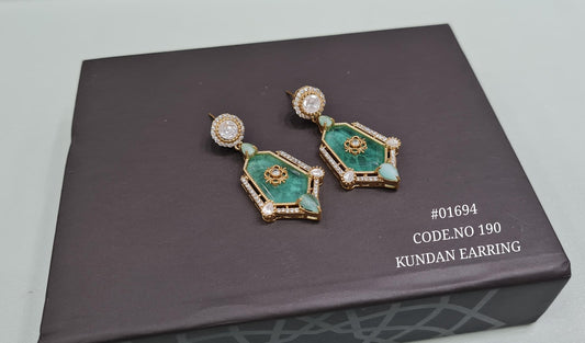 Kundan earrings 01694 - KRISHNA'S SWETA JEWELLERY