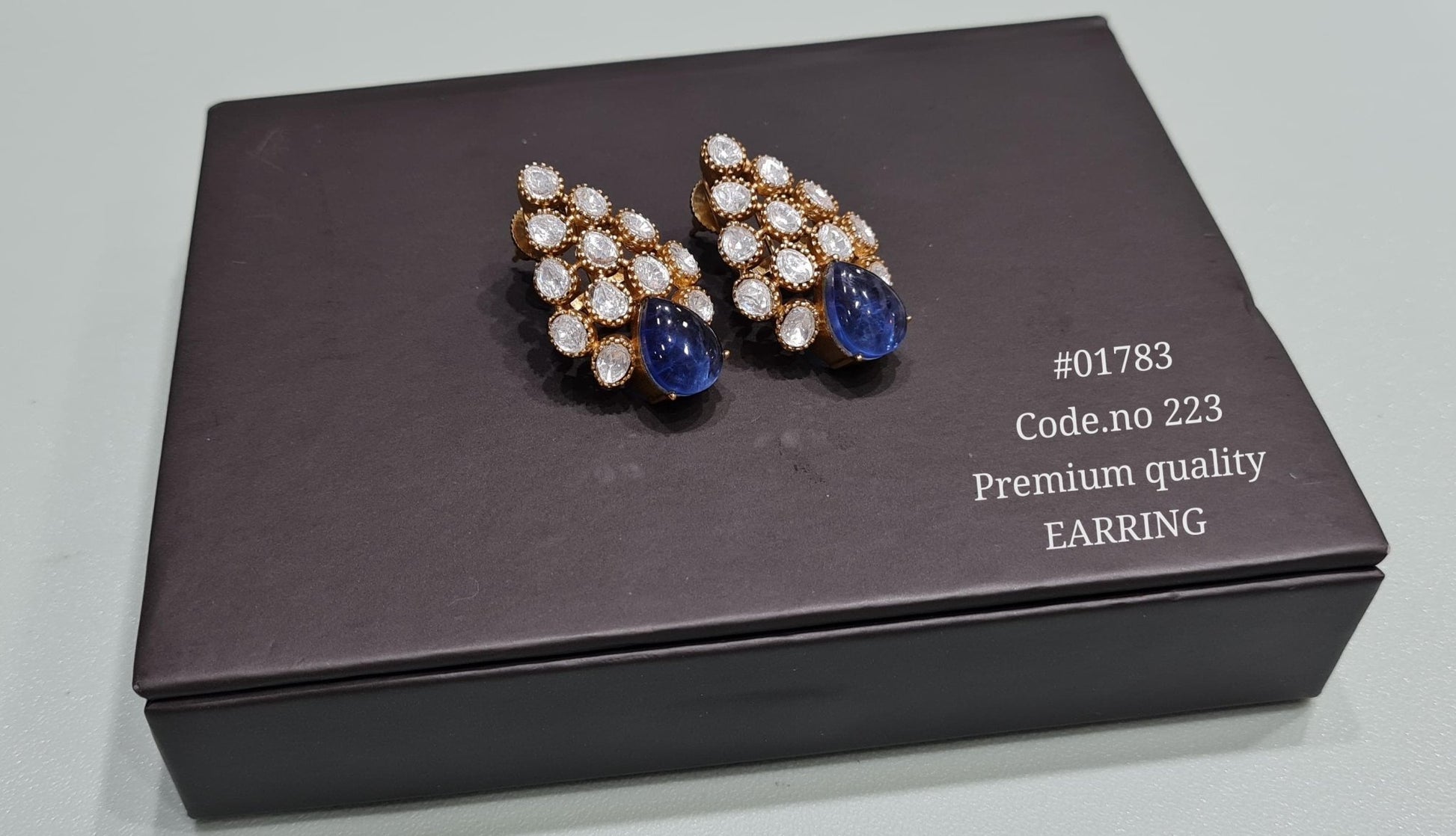 Kundan Earrings 01783 - KRISHNA'S SWETA JEWELLERY